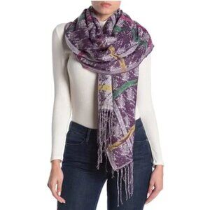 Free Press Herringbone Plaid Blanket Scarf
